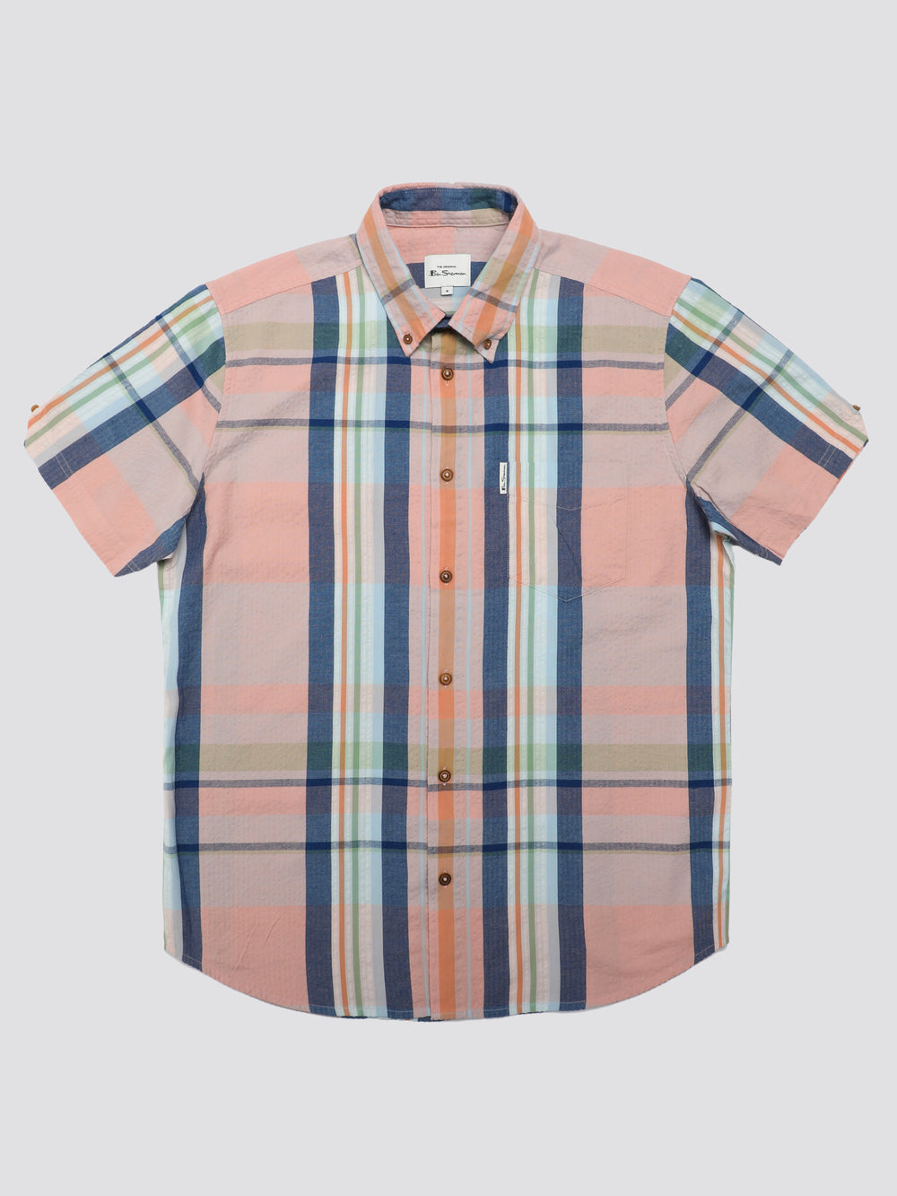 Chemises Ben Sherman Signature Seersucker Check Rose | QFX-80673958